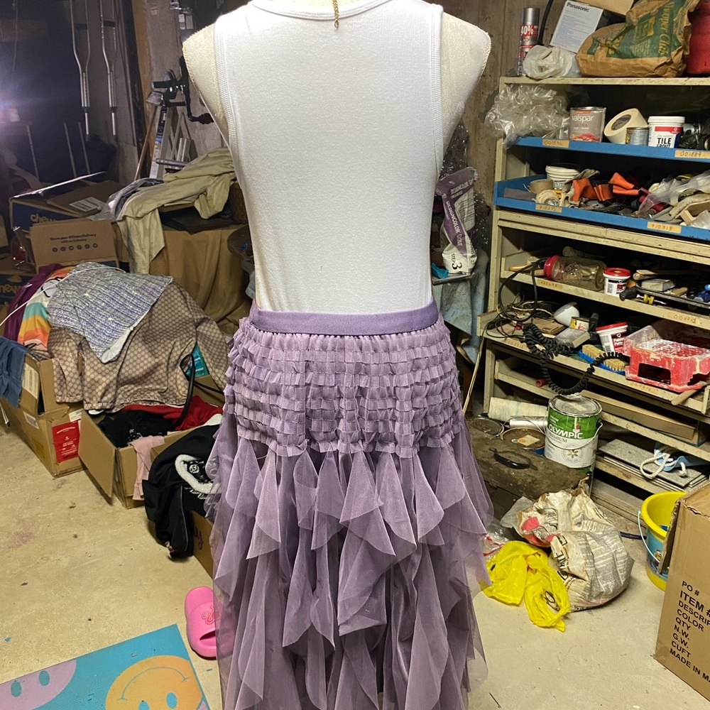 Lavender Maxi Ruffled Skirt - Picture 3 of 6